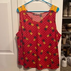 Sweet Rain Pineapple Tank Top